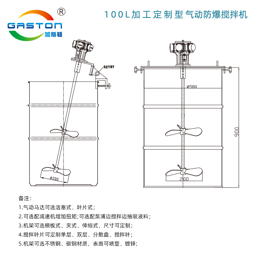 加工定制型100L氣動(dòng)防爆攪拌機(jī)平面圖.jpg